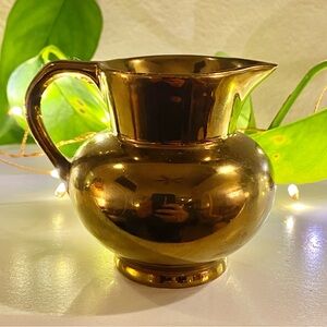 Gray’s Pottery Copper Lustre Glaze Small Pitcher Creamer Hand Painted England